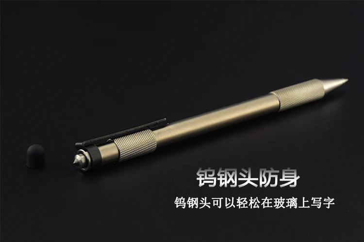 Titaner титановая тактическая ручка для самообороны, аварийная ручка для письма, сенсорный экран, наружное окно, Braker, 0,5 мм, запасная часть, для кемпинга
