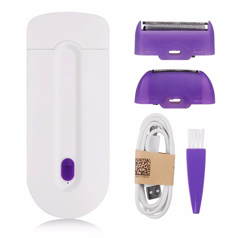 Electric Women Shaver Hair Remover Smooth Touch Painless Hair Removal Instant & Painless Free Sensor Light Safely Depilator USB