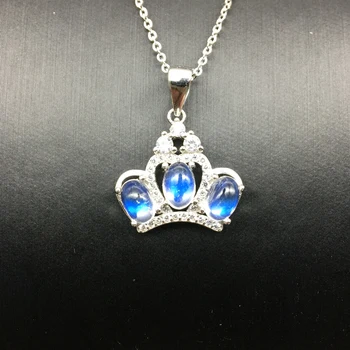 

Sri Lanka AAA+++ rainbow natural moonstone crystal quartz Pendant