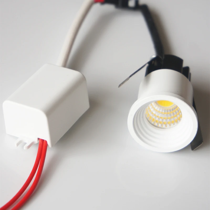 

3W 6W Dimmable cob Led Recessed Cabinet mini Spot light 110V 220v Mini downlight white round body Include Led Driver