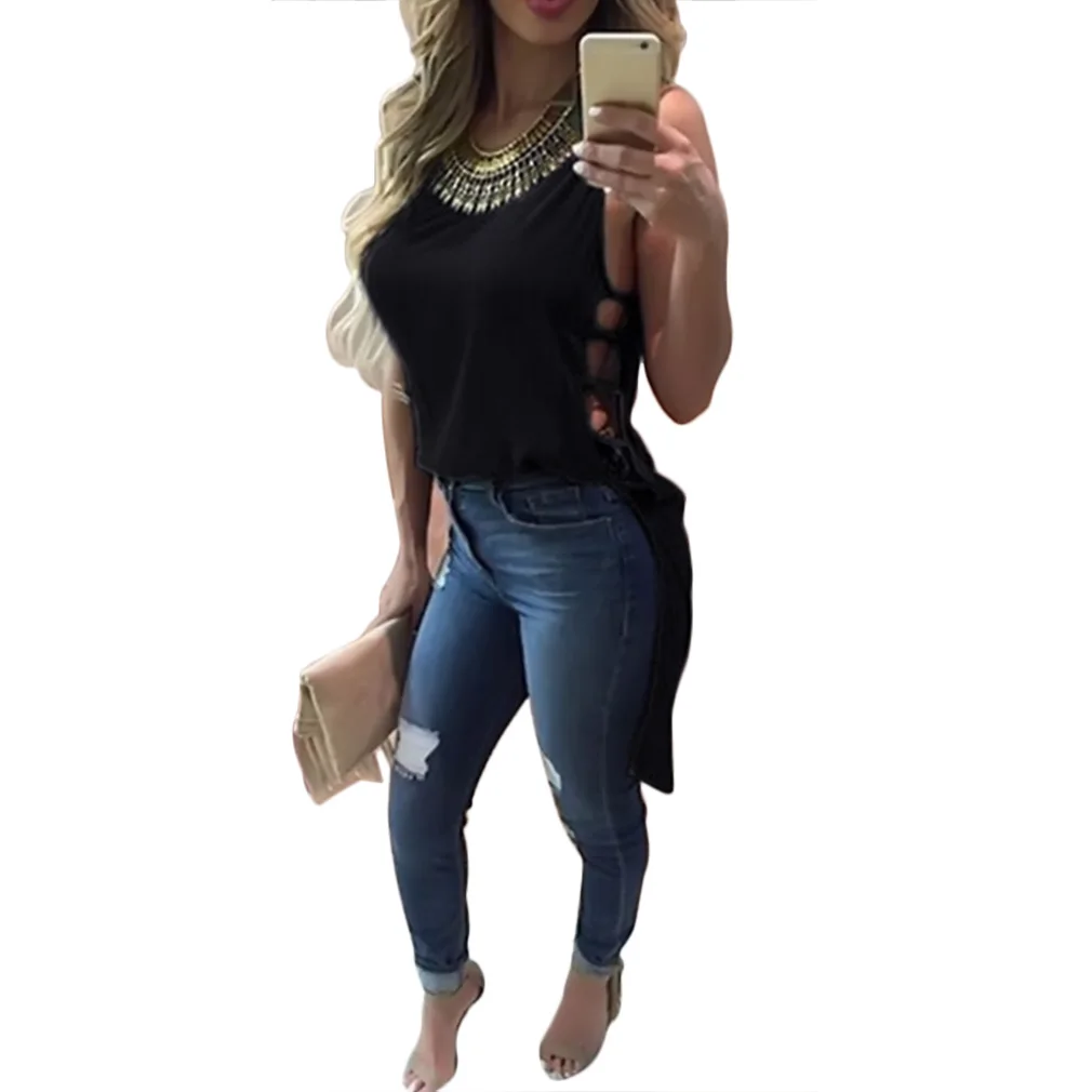 أزياء المرأة بلوزة شيفون قمم الصيف مثير أكمام الجوف خارج عالية منخفضة البلوزات السيدات عارضة ضمادة قميص فضفاض Blusas أزياء المرأة بلوزة شيفون قمم الصيف مثير أكمام الجوف خارج عالية منخفضة البلوزات السيدات عارضة ضمادة قميص فضفاض Blusas