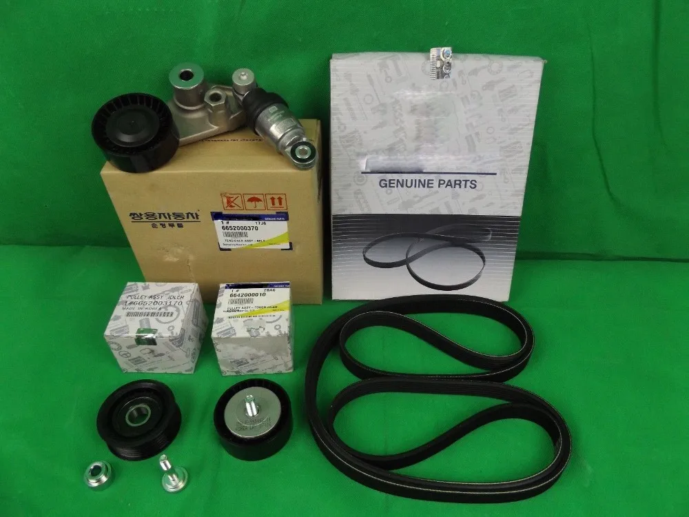 

OEM 6652000370 For Sasngyong Actyon Sports Rodius Kyron Rexton SUV 2.0L & 2.7L Turbo Diesel Auto Belt Tensione Kit 4PCS