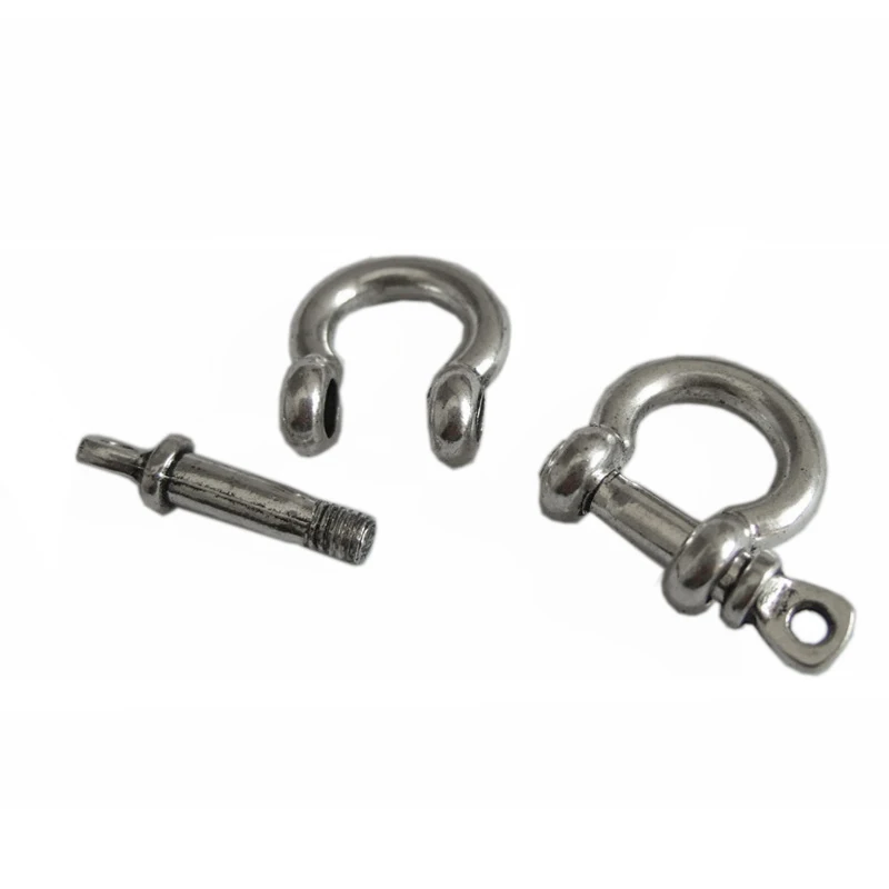 10pcs Antique Silver Bow Shackles with Screw Pin 8mm For Bracelets
