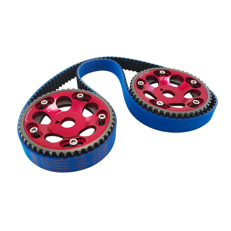  VR RACING - HNBR Racing Timing Belt BLUE + Aluminum Cam Gear Red FOR 2JZ-GE and 2JZ-GTE Supra GS300