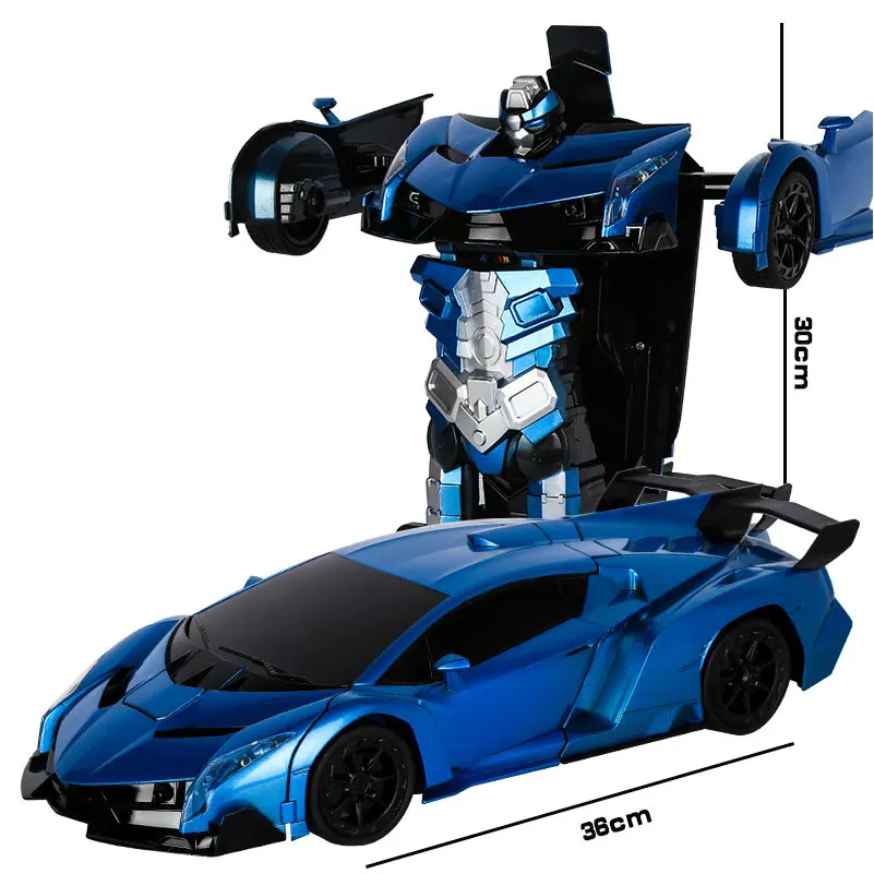

New 2.4G Induction Deformation RC Cars Transformation Robot Car Toy Electric Light Music Robot Models Toys for Children Gifts