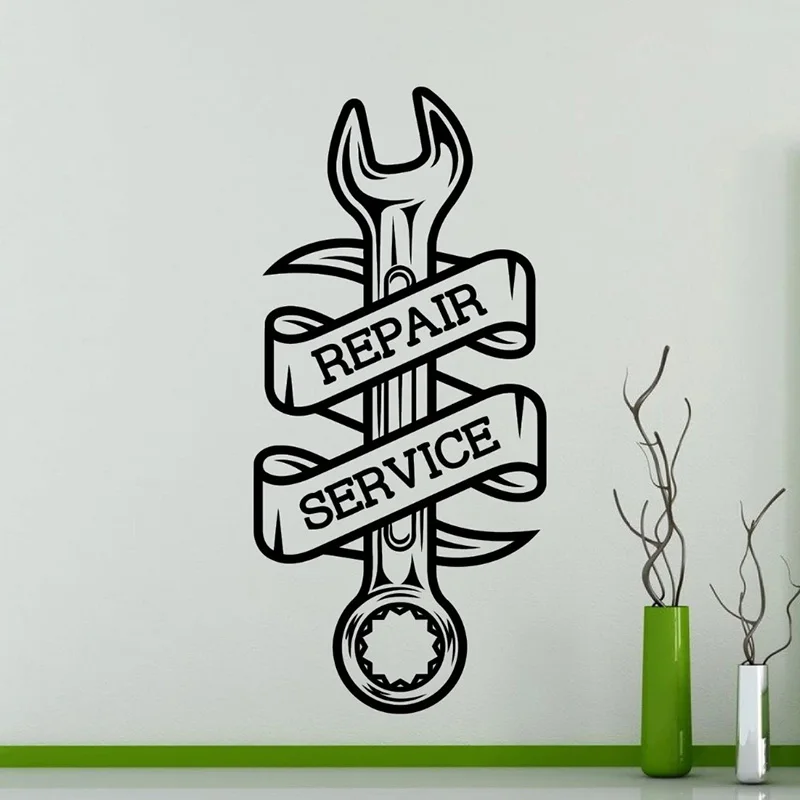 Car Repair Service Wall Sticker Home Decor Living Room Car