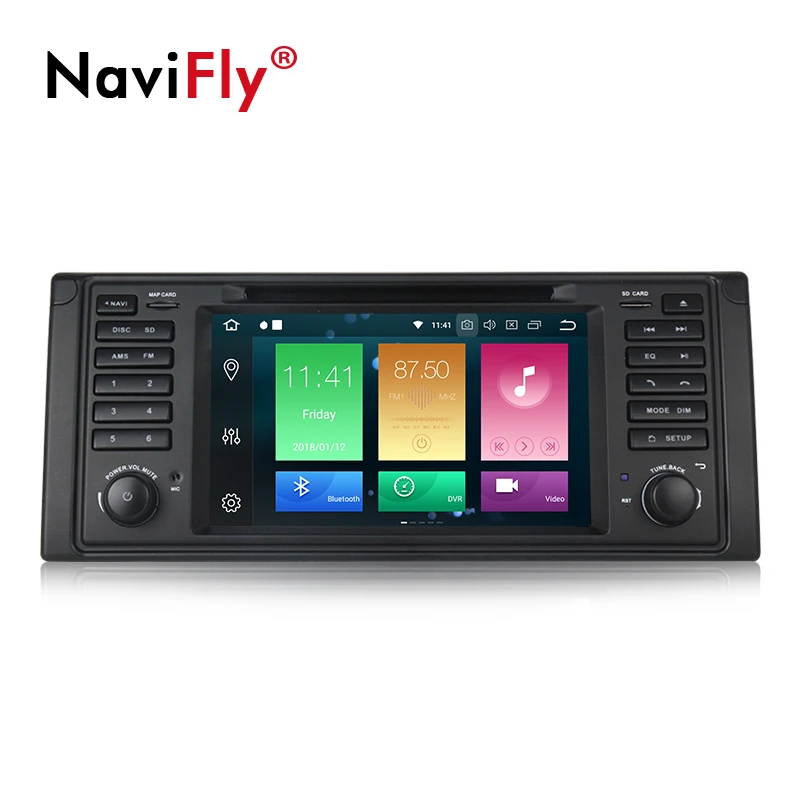 Perfect NaviFly IPS screen DSP Android 8.0 4GB+32GB car multimedia player for bmw E39 E53 X5 M5 dvd player gps system canbus WIFI 2