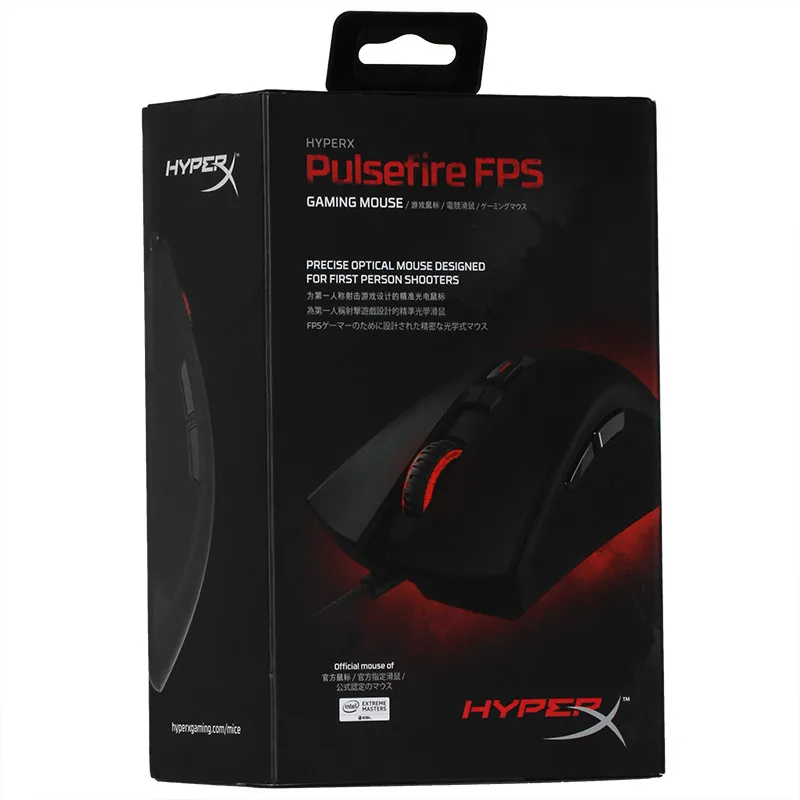 Kingston HyperX Pulsefire FPS игры Мышь 400 800 1600 3200 Точек на дюйм эргономичный легкий с плетеным
