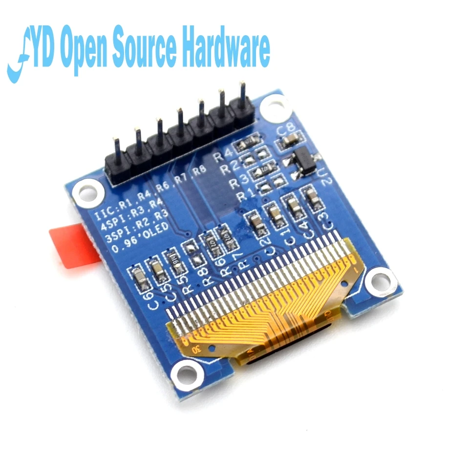 US $2.242.00 1000pcs 128X64 12864 IIC 096 Inch 7pin OLED LCD LED Display Module Yellow Blue Double Color For Arduino 096 IIC SPI