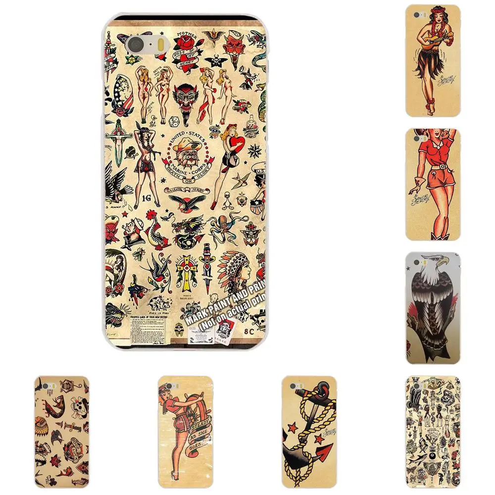 

For Huawei Mate 7 8 9 10 P7 P8 P9 P10 P20 Lite Plus Pro GR5 P Smart 2017 Luxury Fashion Phone Case New Sailor Jerry Tatoo Emblem