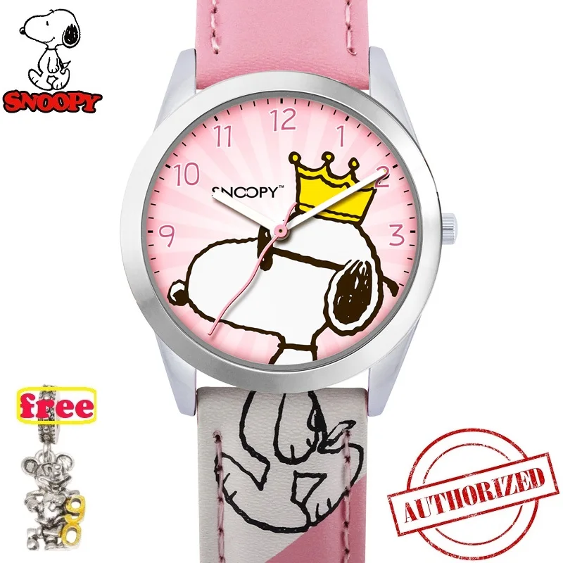 

Top brand SNOOPY official boys girls kids Watch Waterproof cartoon king of Joe Cool cute clock japan quartz Relogio Faminino 784