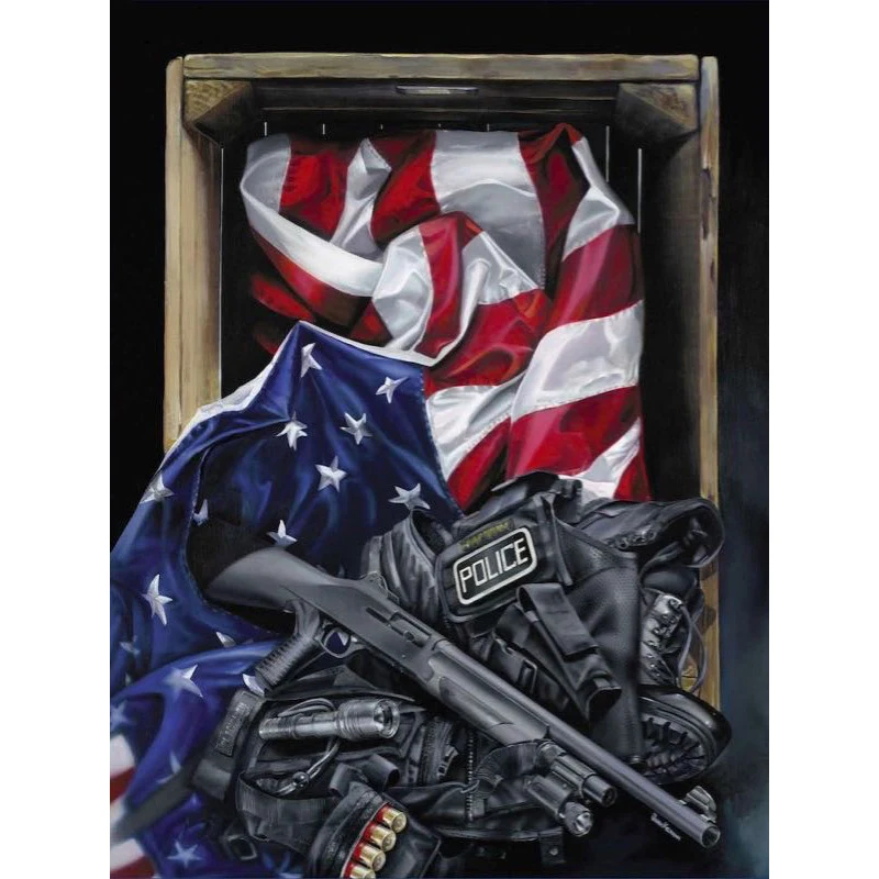 

100% Full 5D Diy Daimond Painting "Military Uniform" 3D Cross-stitch Round Rhinestone Full Pasted Diamant Painting Embroidery