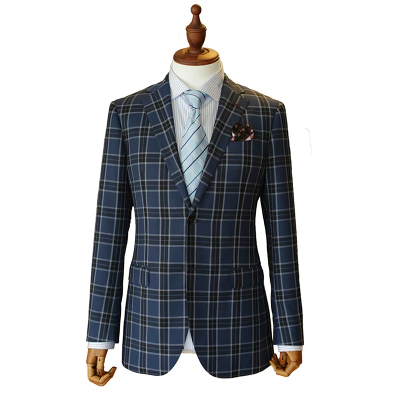 Men S Wardrobe Essentials Slim Fit Windowpane Suit Tailor Made Navy Blue Windowpane Check Suits For Men Elegant Business Suit Tailor Made Suits Aliexpress