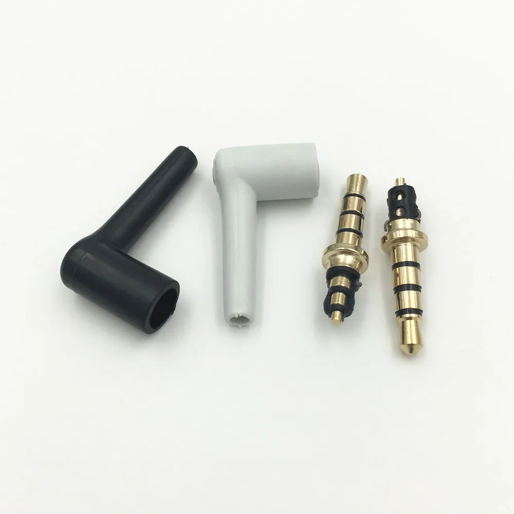 4Pcs Jack Pole Male 90 Right Angle L-shaped Stereo