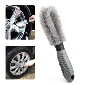 

DWCX 25cm Grey Tyre Wheel Wash Scrub Brush Tire Rim Cleaning For VW Mazda Hyundai Honda Chevrolet Car Auto Motorcycle Truck