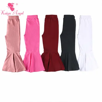 

Kaiya Angel Girls Boutique Leggings Solid Color Cotton Bell Pants 2018 Spring Summer Autumn Winter Retail Children Clothes
