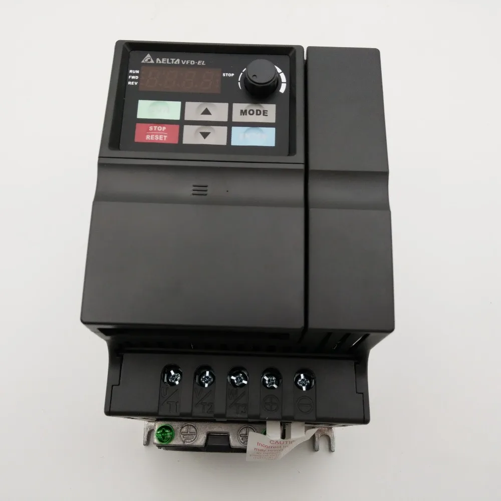 Инвертор Delta VFD 1 5 кВт Частотный Привод VFD015EL21A однофазный 220 В 2HP 0 ~ 600 Гц для