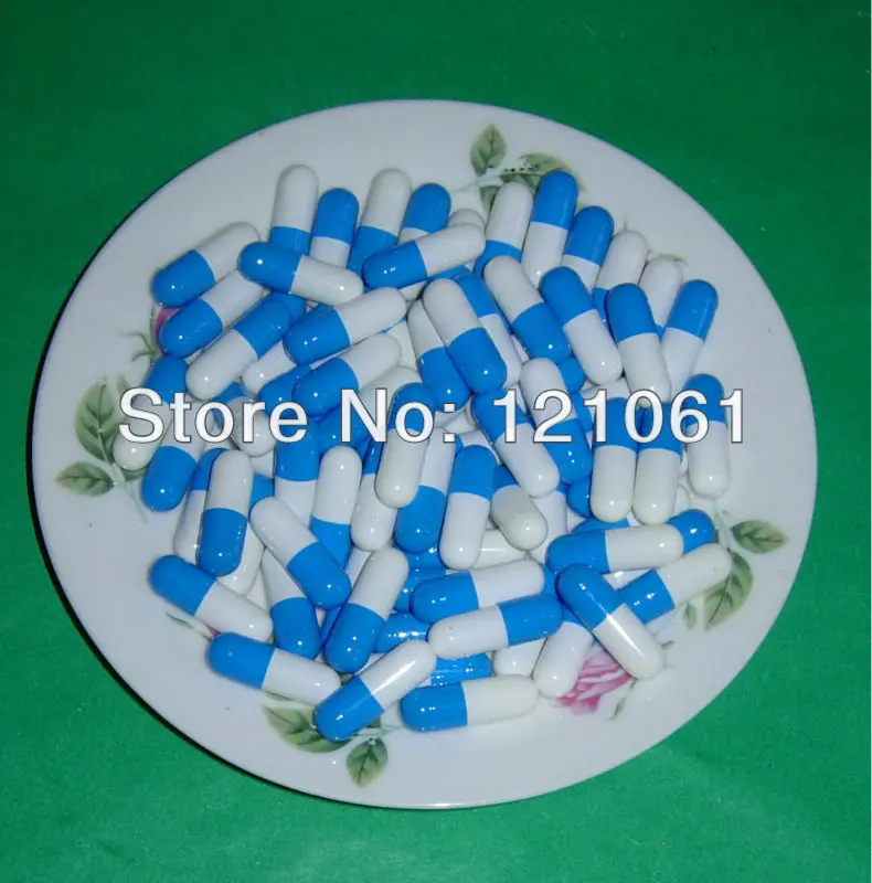 

00# 10,000pcs, joined or seperated capsules size 00, blue-white empty capsules size 00,hard gelatin empty capsules