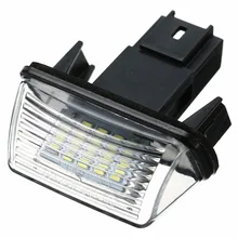 High Quality 1pc 18 LED Car License Plate Light 12V 6500k Lamp for Peugeot 206 207 307 308 Citroen C3 C4 C5 C6