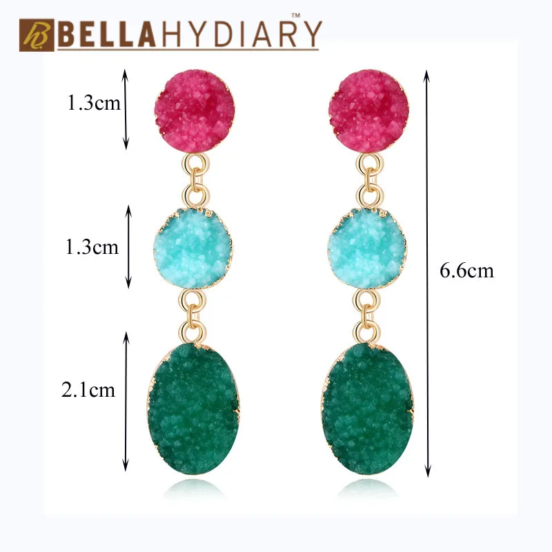Druzy earrings resin earrings jewelry Ohrringe bijoux earings earring earing pendientes brinco big earrings vintage jewelry wedding earrings geometric earrings long earrings gifts for women (4)