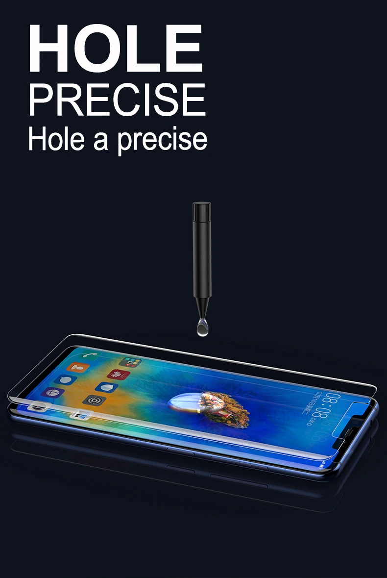 UV Glue Sceen Protector For Huawei P30 Pro Liquid UV Tempered Glass For Mate 20 Pro P20 Honor 20 9X 8X Nova 5 Pro