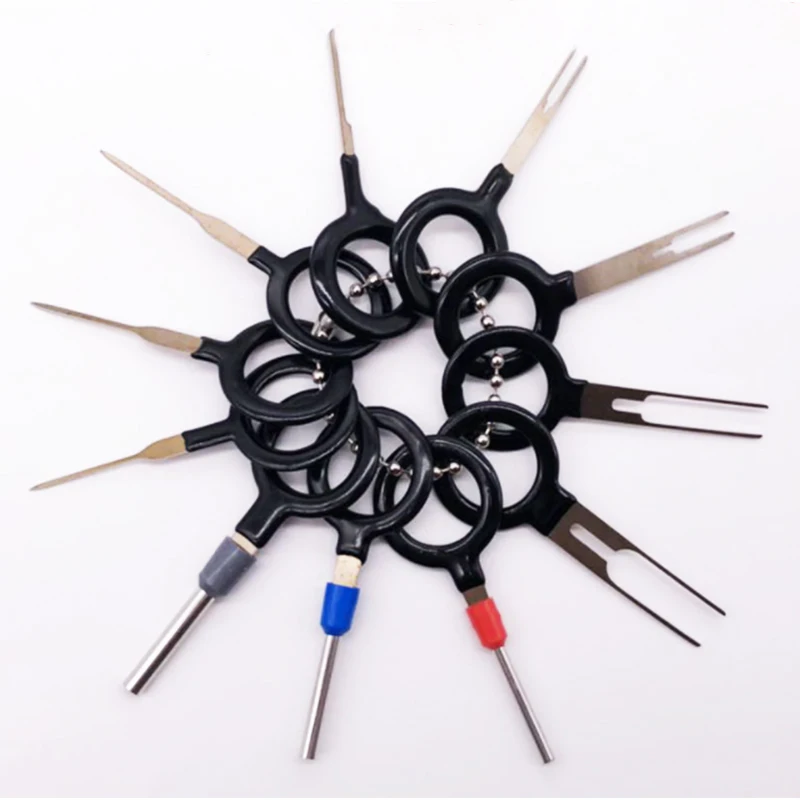 

8Pcs/set and 11Pcs/set Terminal Removal Tools Car Electrical Wiring Crimp Connector Pin Extractor Kit for Car Plug Repair Tool
