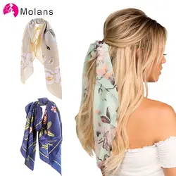 Molans/2019 модные стильные женские повязки для волос с принтом, регулируемые тканевые повязки на голову, аксессуары для волос для девочек