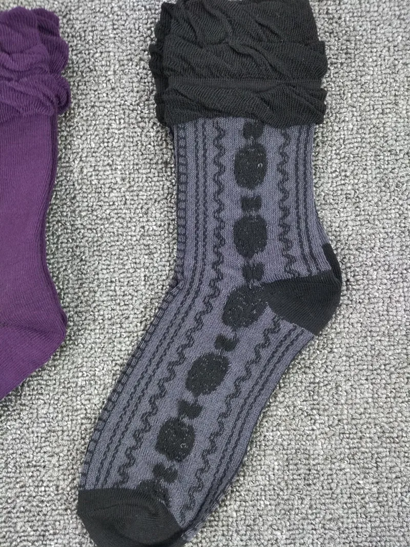 3 шт Для женщин женские выгравировать Flare носки с каймой комплекты США Размеры 5–10, Европа размеры 35–42(хлопок