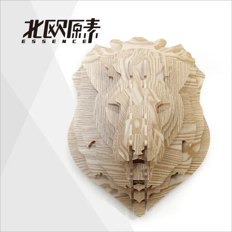 Lion Head Profile Wall Decal Animal King Vinyl Decor Egg Framed Lion Head Wall Water Fountain Plaque Fountains