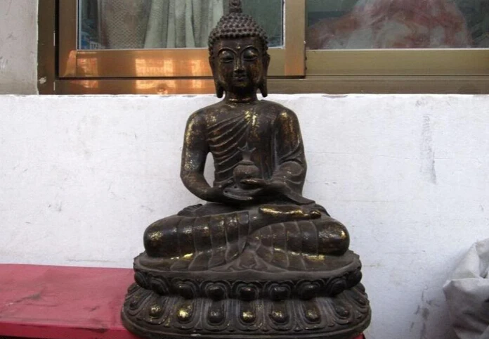 

USPS to USA S2987 19" Chinese Buddhism Copper Bronze Thailand Amitayus Sakyamuni Buddha Statue (B0328)