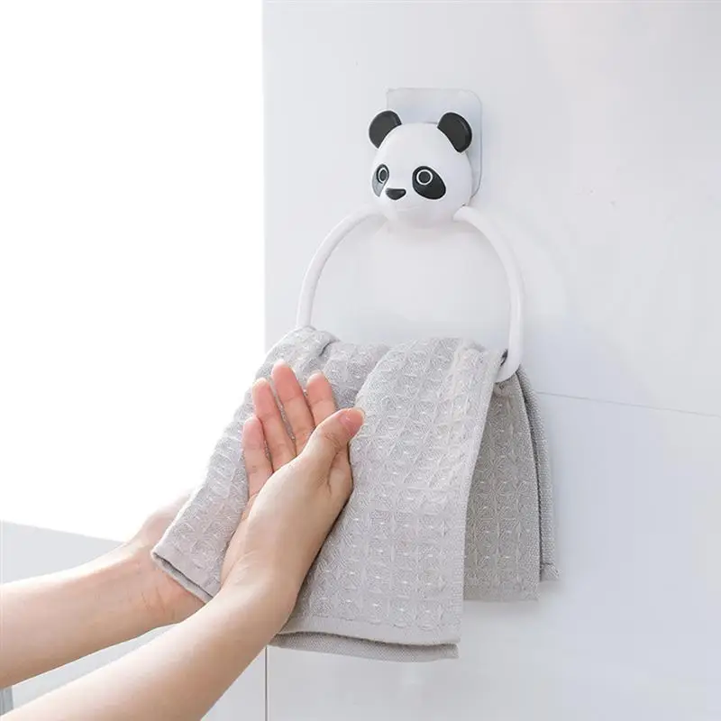 Панда вешалка для полотенец без прослеживания отверстие подвесная полка для ванной комнаты Домашний Органайзер ванная вешалка для