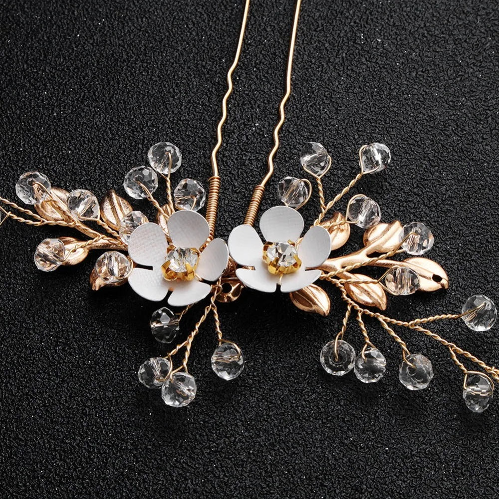Gold Color Hair Pins  (4)