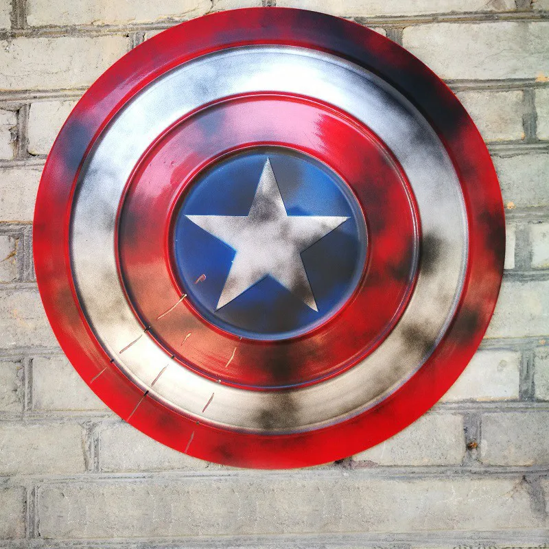 Мстители, Капитан Америка, Steve Rogers Shield, косплей, опора, металлические повреждения, металлические подвесные украшения, декор для комнаты