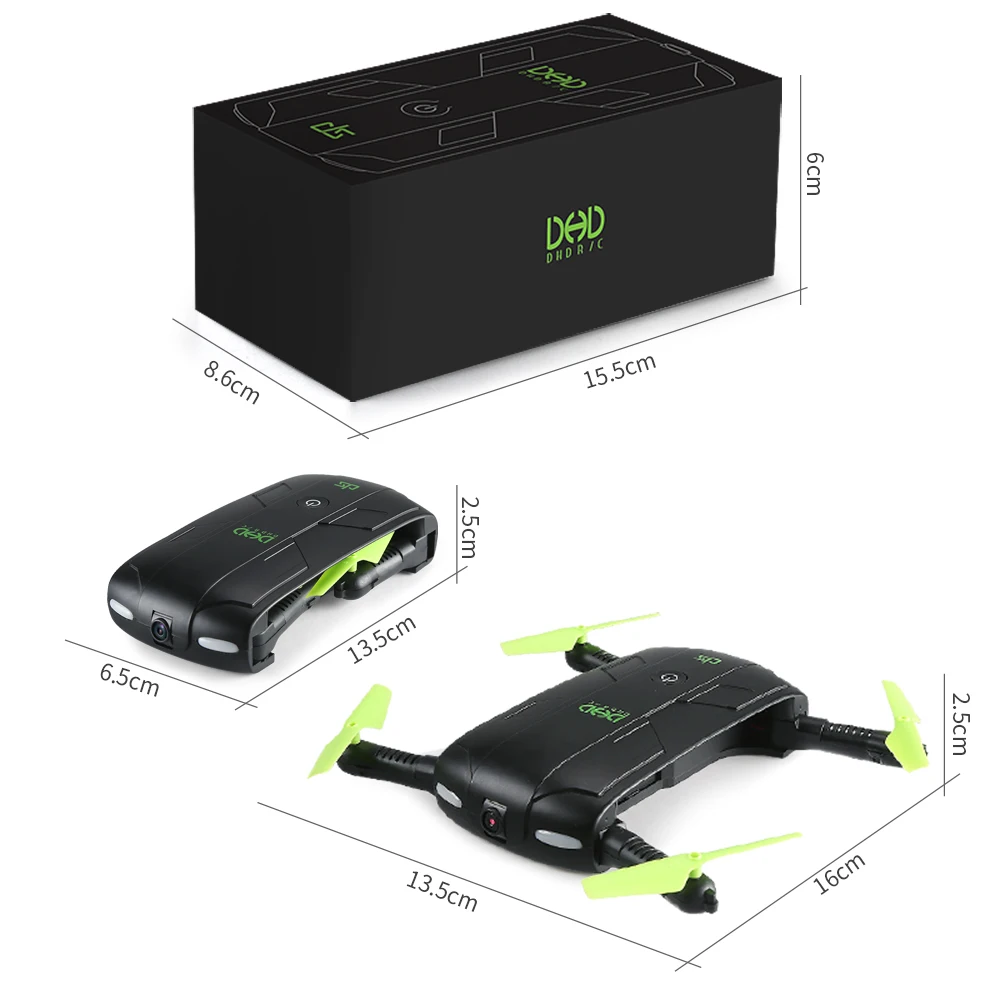 DHD D5 мини Дрон с 480P Wifi камерой складной Квадрокоптер RC Дроны HD Вертолет VS