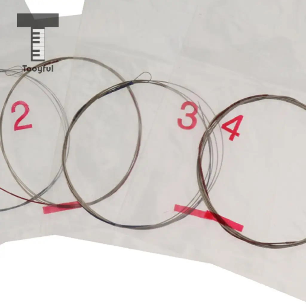 Tooyful Durable Alloy Chinese Lute Pipas String Set DIY Pipa Replacement Part Musical Instrument Accessory