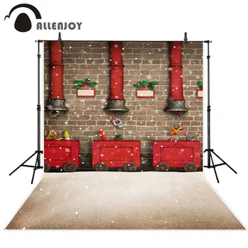 

Allenjoy vinyl photography backdrop Red Chimney Gift Child Christmas new arrivals background photocall customize photo printer