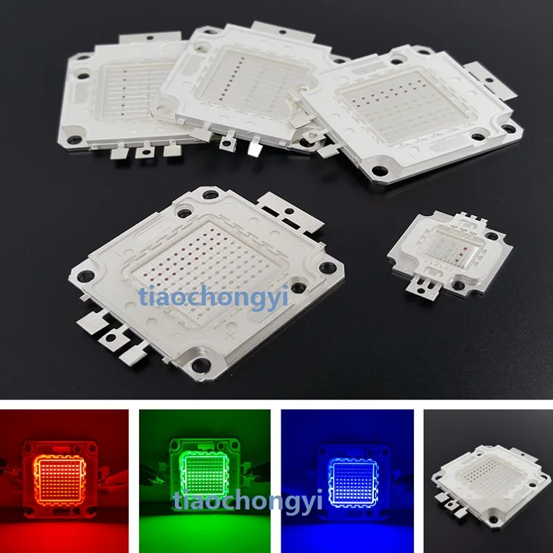 10 Вт 20 50 100 RGB Красный Зеленый Синий высокомощный полноцветный светодиодный