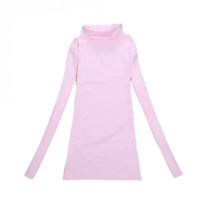 Горячая осень зима женские рубашки с длинным рукавом Водолазка Топы сплошной цвет Базовая футболка тонкие женские теплые пуловеры MSK66