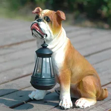 Садовый Солнечный светильник щенок Шарпей имитация статуи скульптура декоративный светодиодный светильник украшения для отелей Декор подарок водонепроницаемый