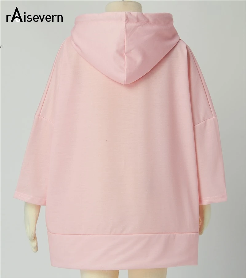  Raisevern Cute Hoodie Women Kawaii Pink Hoodies Magical Girl Short Hoodies With Pompoms Harajuku Wo