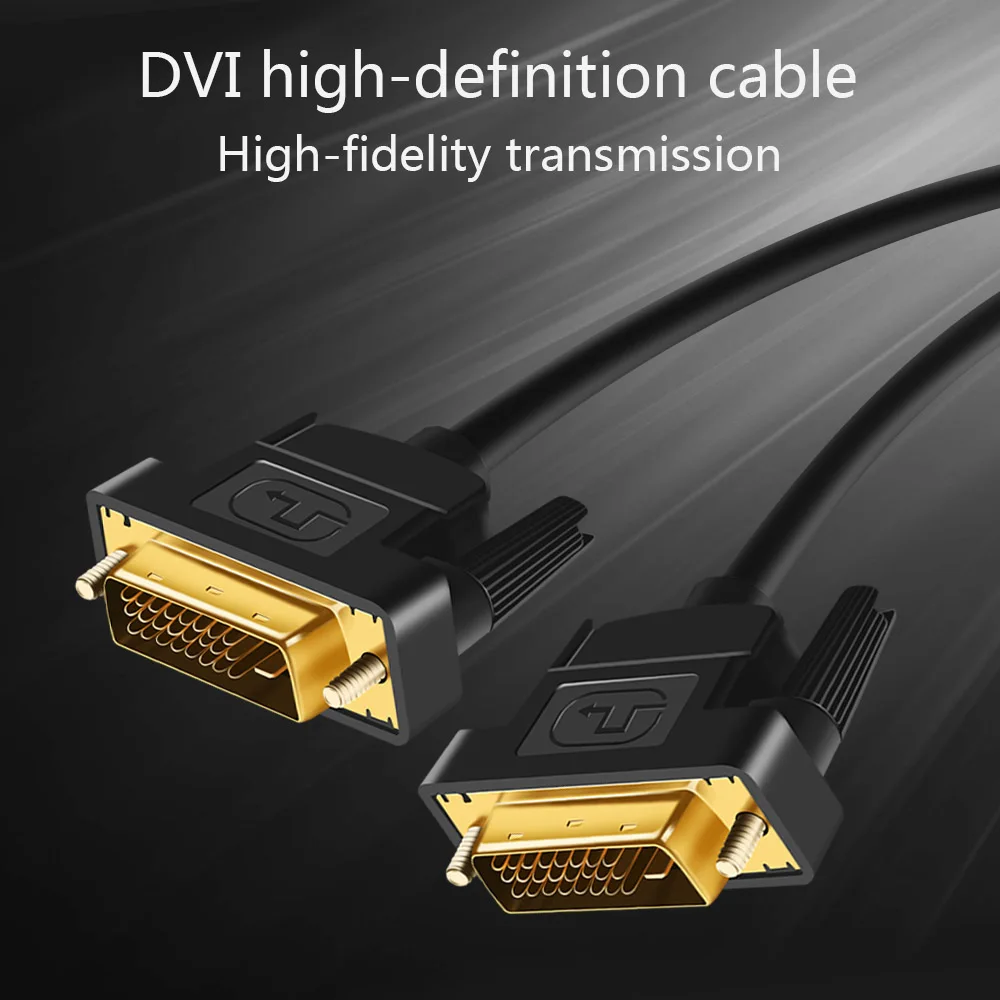 Высокоскоростной кабель DVI 1 м, 1,8 м, 2 м, 3 м позолоченный штекер Male-Male DVI к DVI kable 1080p для lcd DVD HDTV xbox