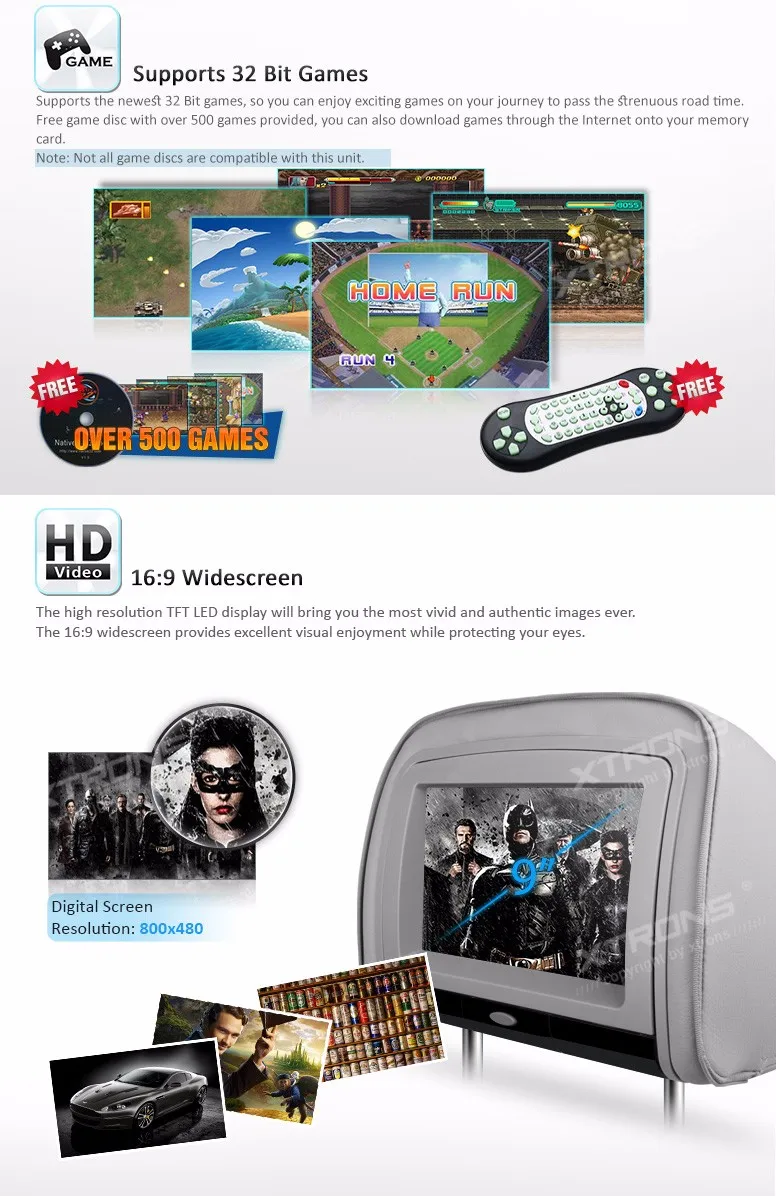 Discount 2x9" Grey Car Headrest DVD Player with Buit-in HDMI Port with 2 IR Headphones (Black & Beige Optional) 5 Discount 2x9" Grey Car Headrest DVD Player with Buit-in HDMI Port with 2 IR Headphones (Black & Beige Optional) 5