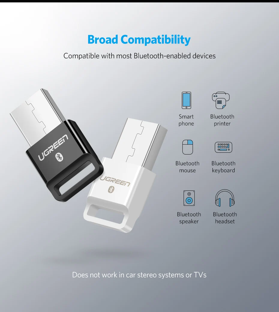 Ugreen USB Bluetooth приемник передатчик 4,0 адаптер ключ aptx Беспроводной наушников ПК музыкальный приемник Bluetooth аудио адаптер