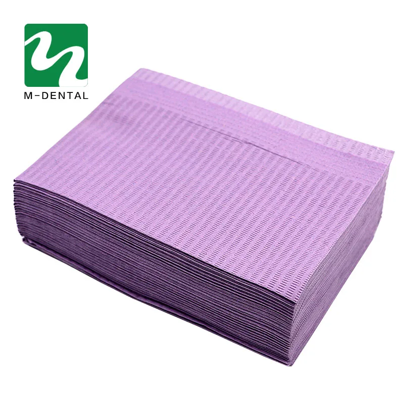 Goede 125 Stks zak Tandarts Mondhygiëne Medische Papier Sjaal Tattoo Bib Wegwerp Waterbestendig Sjaal Halsdoek Dental Materiaal