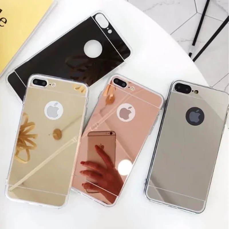 Mirror Phone Cases for iPhone 7 8 Plus TPU Back Protect Case for iPhone X 6 6 S 8 Plus Cover Reflect Girly Cute Case Capa Coque (1)
