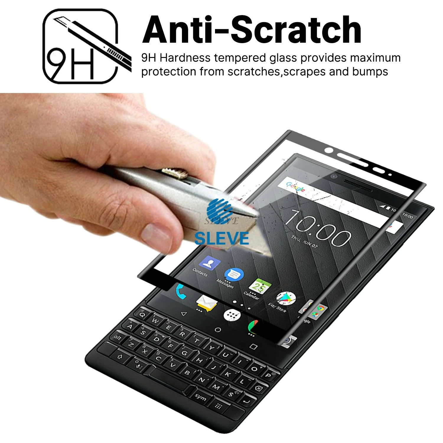 Закаленное стекло для BlackBerry KEY2 Защита экрана два искусственных зерна Athena