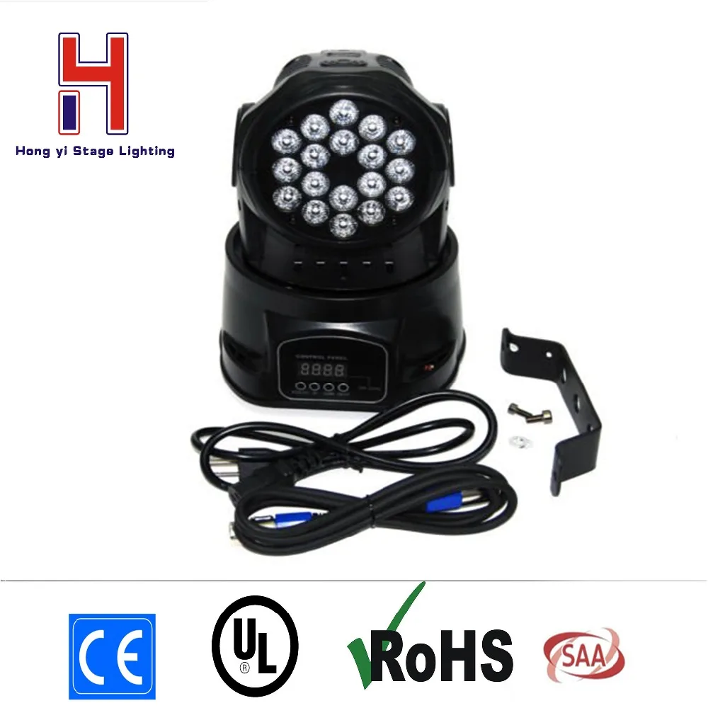 

18x3w RGB LED Mini Led Moving Head Beam Wash Spot Light Dj Disco Club Party Stage Effect Lighting