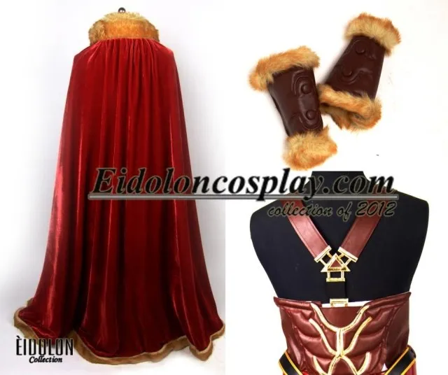 Костюм для косплея из аниме Fate Zero Rider платье короля с Красной бархатной накидкой Z|