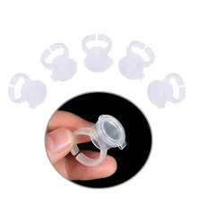 Горячая распродажа 50 шт./лот кольцо для наращивания ресниц пигменты для татуажа чернила кольцевые чашки набор тату оборудование пигментный держатель Контейнер