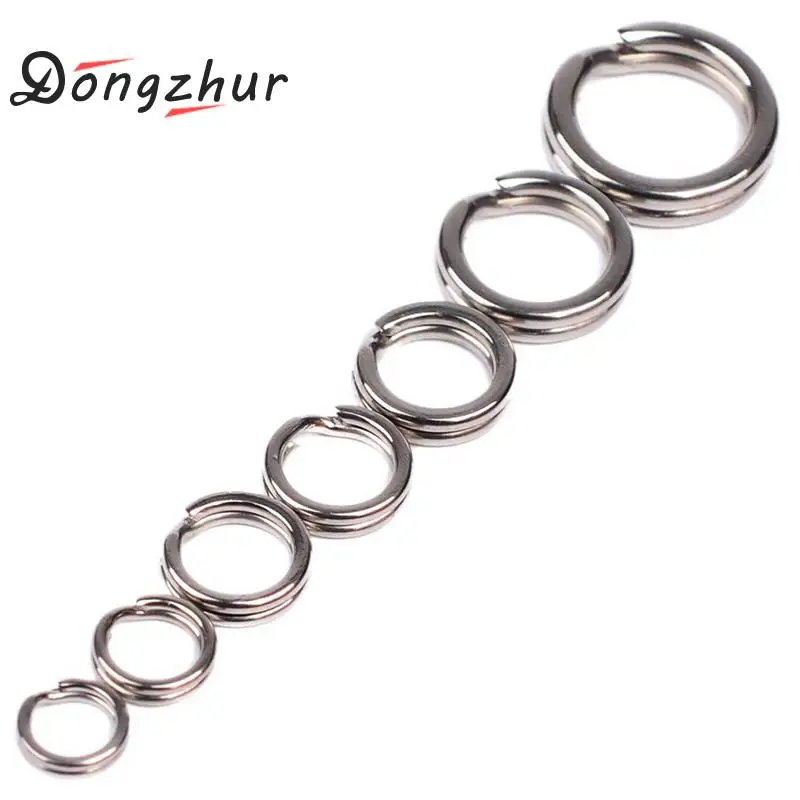 Dongzhur 50 шт./компл. разделительное кольцо из нержавеющей стали кольцо ассортимент кольца в ассортименте рыболовные снасти DY0093